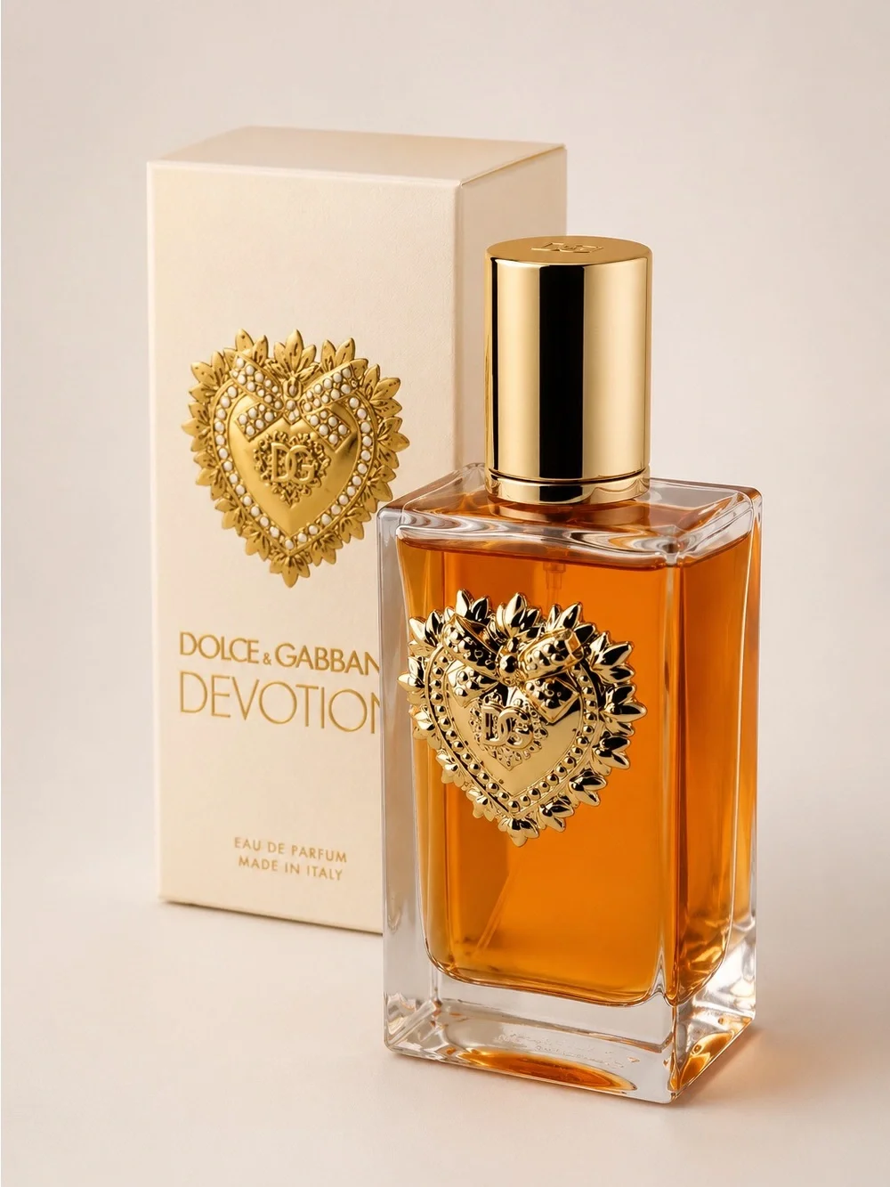 Dolce & Gabbana Devotion Body Oil - Amber & Gold Bottle